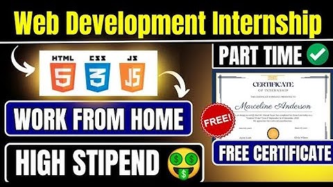 🔴Part time internshipWeb development| Work from Home | Certificate+internshipStipend🔥