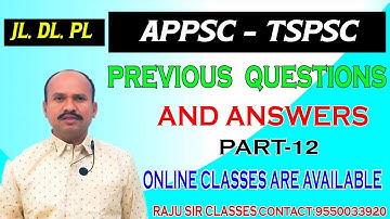 GENERAL STUDIES|PREVIOUS QUESTIONS AND ANSWERS| PART-12TSPSC #tslprb #tspsc