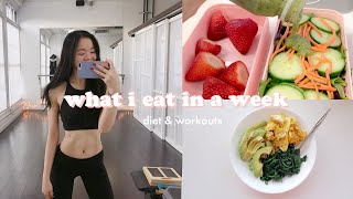 what i eat in a week (diet + workouts)