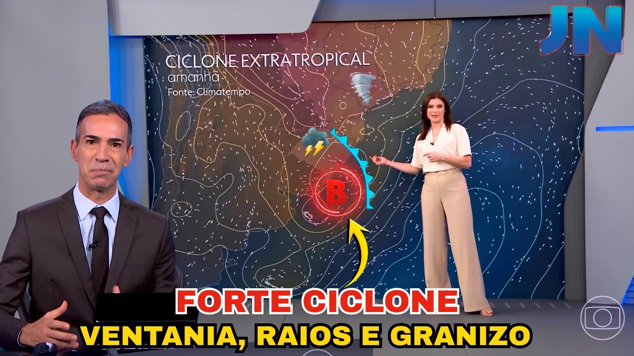 🌪️ ALERTA DE CICLONE: Temporais e ventania atingem 3 regiões | Previsão do Tempo Jornal Nacional