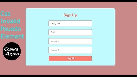 Applying different style to an input when Invalid using css :invalid psuedo element.