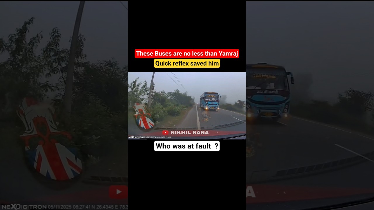 NEVER OVERTAKE BLINDLY ON HIGHWAY | STATE BUS VS DASHCAM CAR CLOSE SAVE #cartips