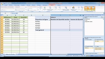 Excel 2007 - Créer un tableau croisé dynamique simple
