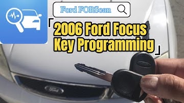 How to program a 2006 Ford Focus chip key with Forscan