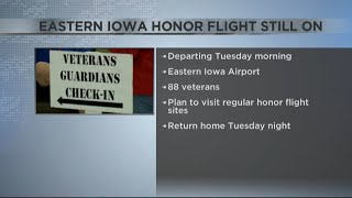 Eastern Iowa Honor Flight continues despite government shutdown