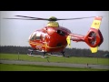 Midlands Air Ambulance G-EMAA Departure & Arrival at Tatenhill