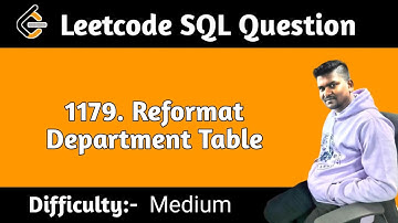 Reformat Department Table  || Leetcode SQL Question