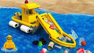 Amazing LEGO Robot Boat Cleans Up a Dirty Beach!
