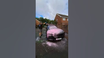 BMW FOAM CANNON ASMR🩷💧 #foamcannon #detailing #shorts