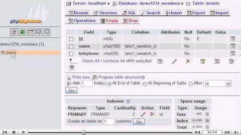 Inserting fields into database tables with phpMyAdmin - phpMyAdmin  Tutorials