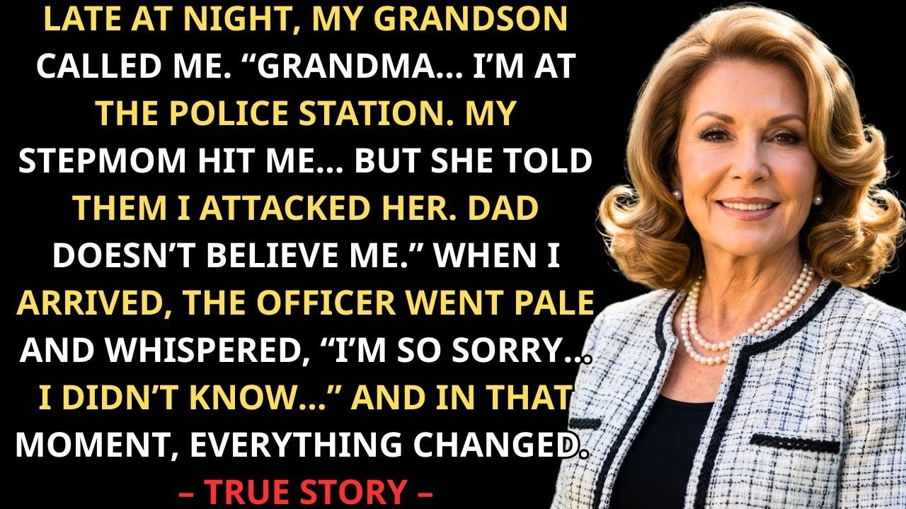 Мой внук позвонил мне из полицейского участка… Его мачеха ударила его, а мой сын всё ещё отрицает...