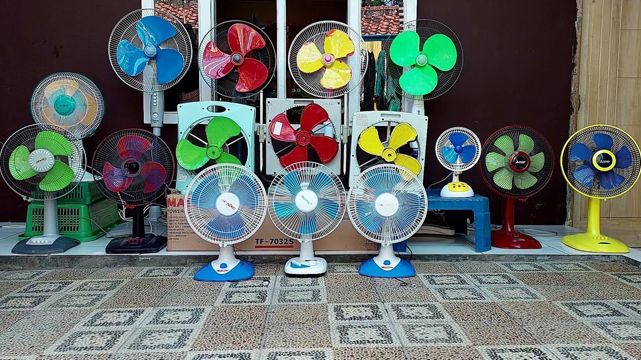 fan/kipas angin baling warna warni