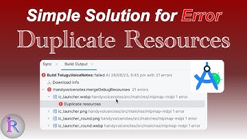 How to fix "Duplicate Resources" error in Android Studio