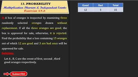 Exercise 13.2| Q. No : 3| PROBABILITY |Independent Event | CLASS 12 (CBSE) | TAMIL |