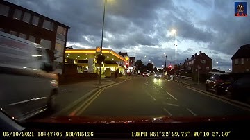 Tesla Twerp Jumps a Red and is Sent a NIP - LF71 WBD