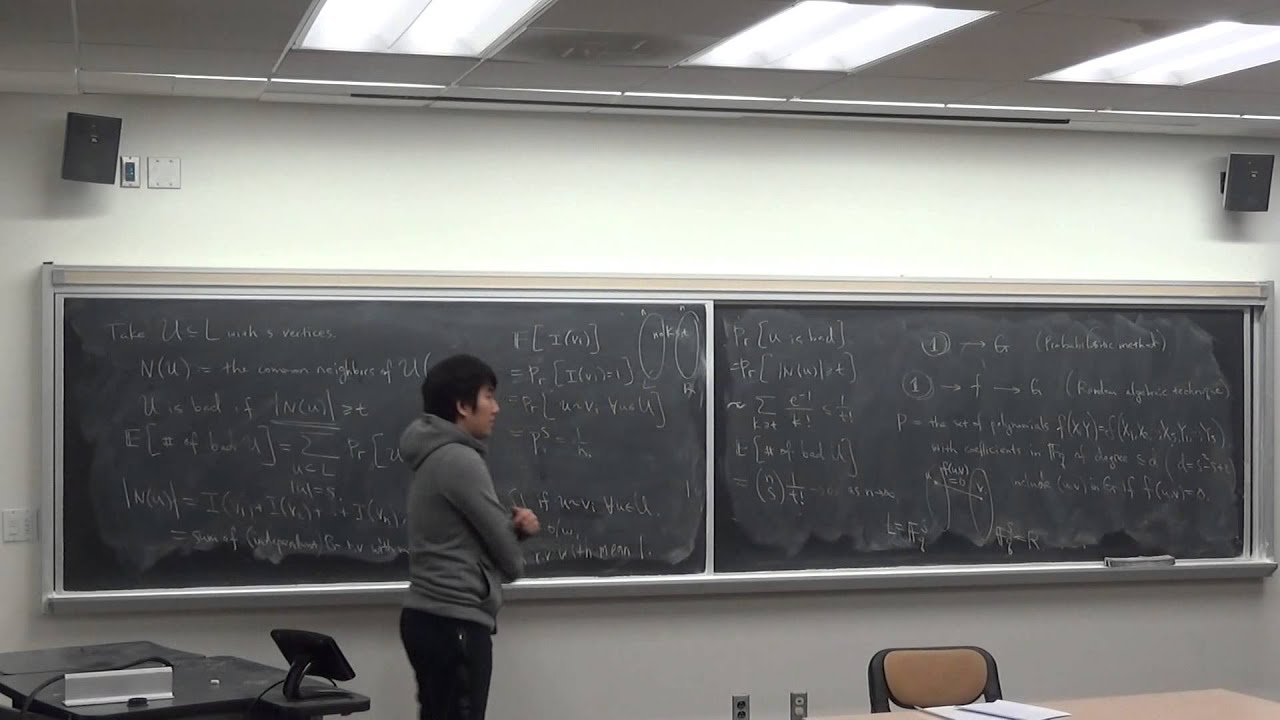 GSS Spring 2016 - Zilin Jiang: Random algebraic technique and its application