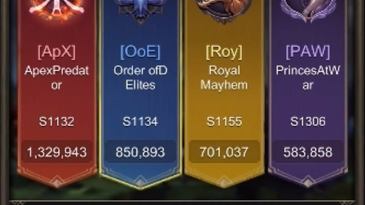 Evony C5 Chalons final.  APX(1132) v OoE(1134) v PAW(1306) v Roy(1155)