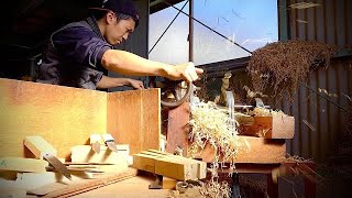 Process of making a kiridashi. A katana craftsman's factory in Japan