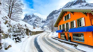 Зима пришла в Гриндельвальд ❄️ Швейцария 4K 🇨🇭