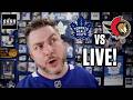 Toronto Maple Leafs vs Ottawa Senators | LIVE w/ Steve Dangle