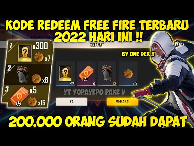 KODE REDEEM FREE FIRE HARI INI 12 MARET TERBARU 2022 - GARENA FREE FIRE class=