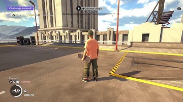 trying to hit a crazy trick in SKATE.