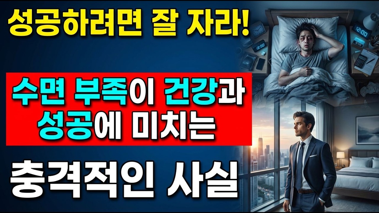 잠을 잘 자면 인생이 바뀐다? 성공적인 사람들의 수면 습관!  수면 부족이 건강과 성공에 미치는 충격적인 사실