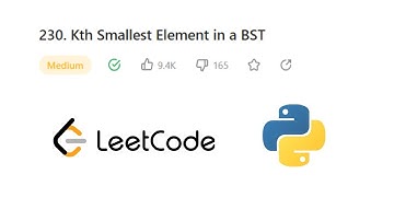 Kth Smallest Element In A BST Leetcode Python Morris Inorder Traversal