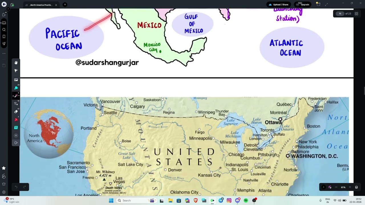NORTH AMERICA POLITICAL / UPSC / GEOGRAPHY / MAPPING
