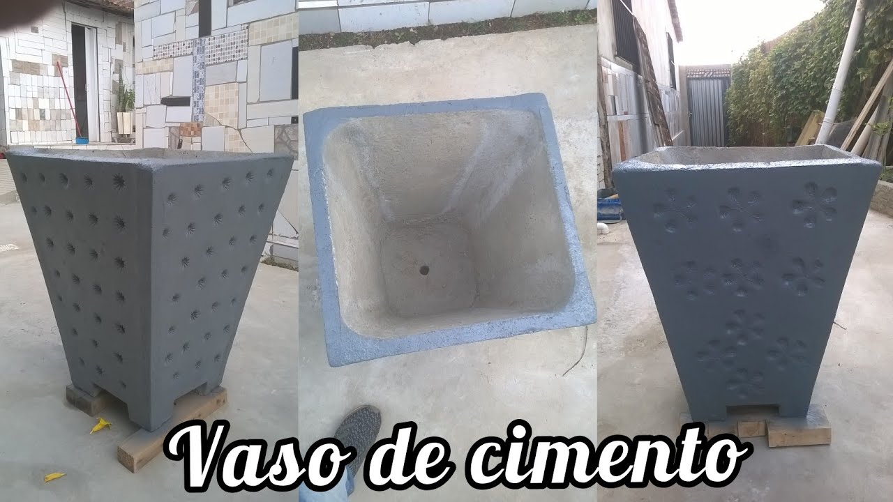Como faço um vaso de cimento passo a passo - Vitoria Ramos