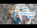 DIY Mermaid Doll | Flower Fairy Doll | Búp Bê Nàng Tiên Cá Xanh | Huong Harmon