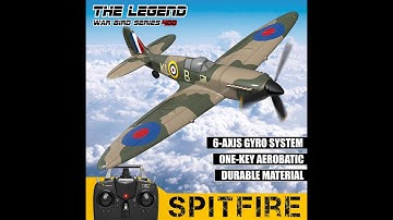 VOLANTEXRC Spitefire 4-CH Remote Control Airplane Ready to Fly for Beginners with Gyro System