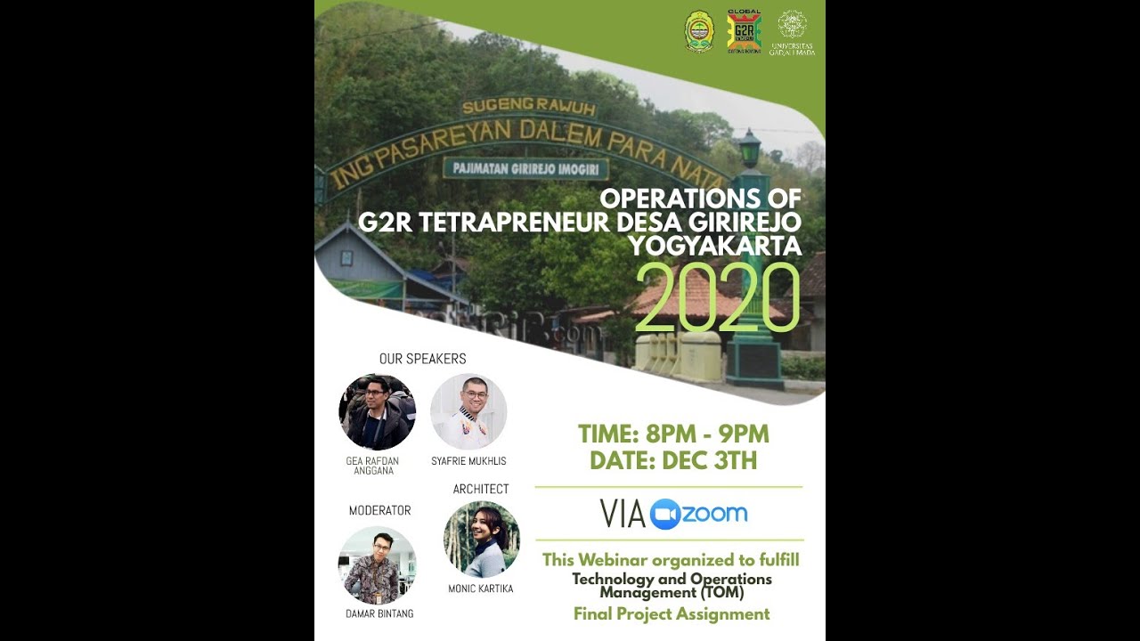 Webinar: Operation of G2R Tetrapreneur Desa Girirejo, DI Yogyakarta 2020 by Team 2 Executive-MBA 34