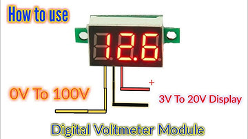 0V to 100V mini digital voltmeter | How to use? | For DIY projects