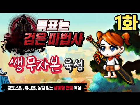 [완전 쌩 무자본 육성 1화] 목표는 검은마법사?! 1년내로 가능할까? (메이플스토리)