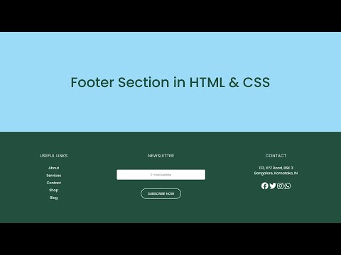 How to Make Website Footer: HTML & CSS Tutorial