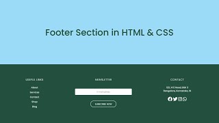 How to Make Website Footer: HTML & CSS Tutorial
