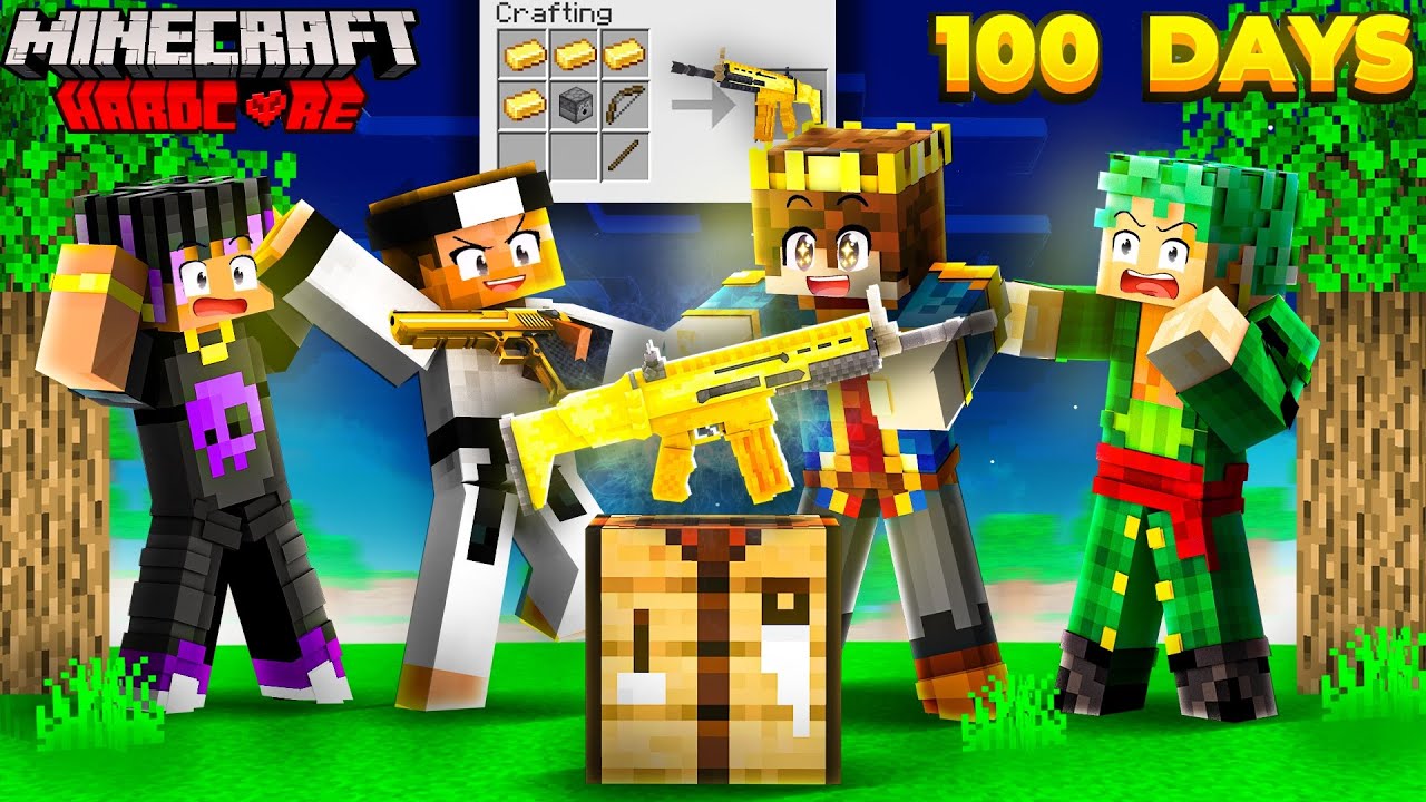 100 days But You Can CRAFT GUNS In Hardcore Minecraft 😱 ENDING TWIST