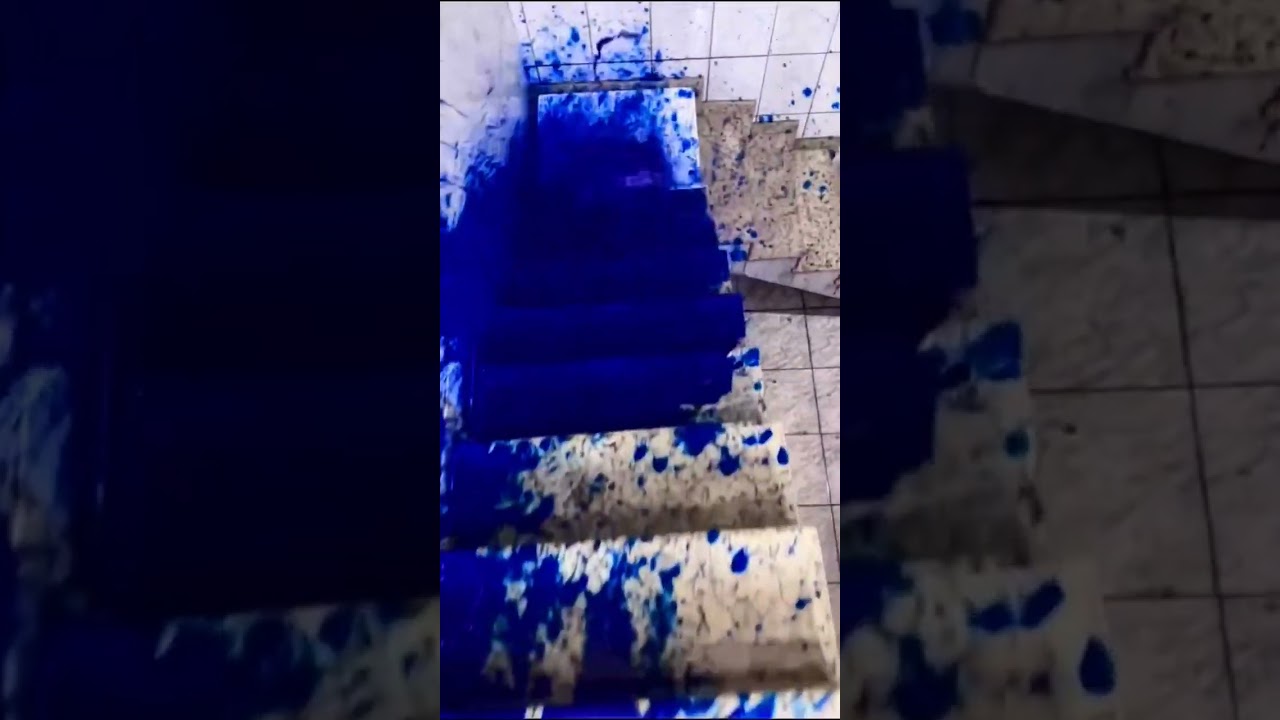 bottles falling down stairs | big giant bottle falling down stairs