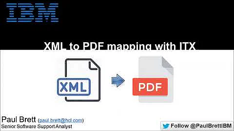 XML to PDF mapping using IBM Transformation Extender 10