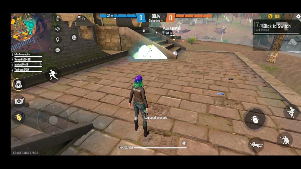 new GRENADE skin effect 😂😂😂🥳