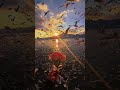 I was awestruck by the seagulls soaring through the sky at sunset. #arijitsingh #jubinnautiyal