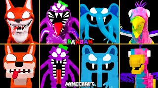 Garten of Banban 6 ALL JUMPSCARES vs MINECRAFT | Evil Coach Pickles, Evil Kittysaurus
