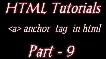 ANCHOR TAG | HTML TUTORIALS IN HINDI |BY DIVYA BAGUL | MARVEL WEB DESIGNER