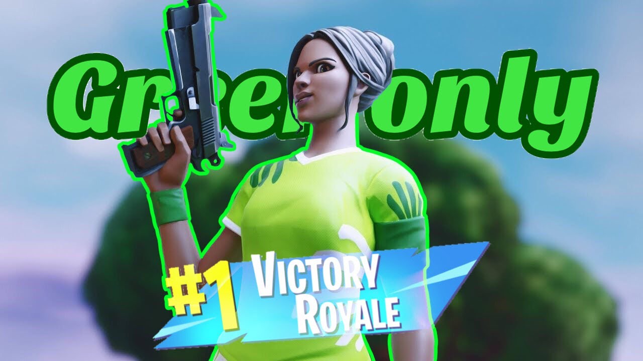 Fortnite but *ONLY* Green Items!!!