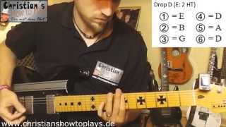 Gitarre runter stimmen auf "Drop D" | Tutorial Video Lesson Easy How to Deutsch HD