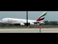 A 380 landing in toronto emirates airlines    