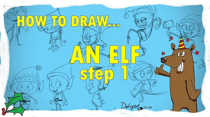 How to Draw a Cartoon Christmas Elf! | Step1 | Character |Dotspot Cartoons | (EN-VIDEO)