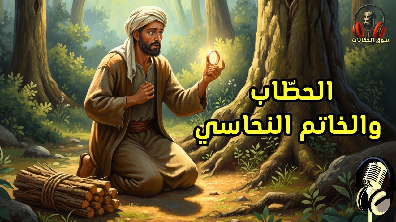 قصة الحطاب والخاتم النحاسي، من القصص المشوقة قبل النوم، ضع السماعات واستمع، سوق الحكايات والقصص
