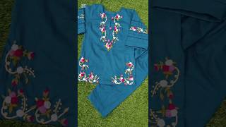 stylish Embroidry dress ideas, handmade embroidry dress #shortvideo #embroidery